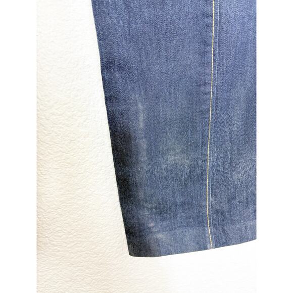 Cinq A Sept Long Azure Wide-Leg Stitched Denim Pants Size 14 Chic Minimalist - Picture 12 of 14